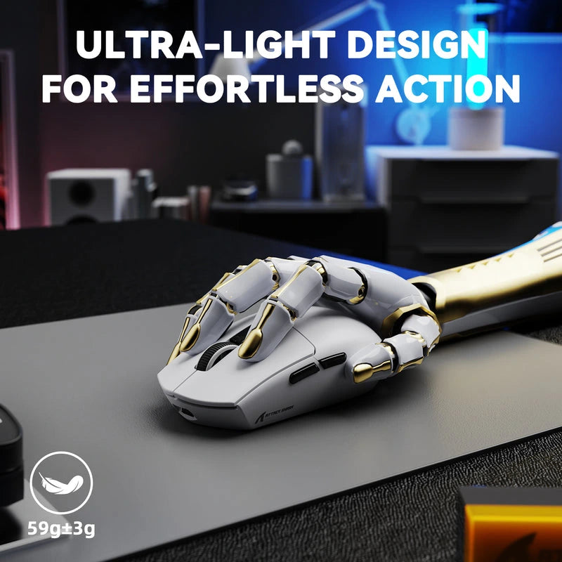 Attack Shark G3Pro Wireless Gaming Mouse White Price in Pakistan - Mega Games