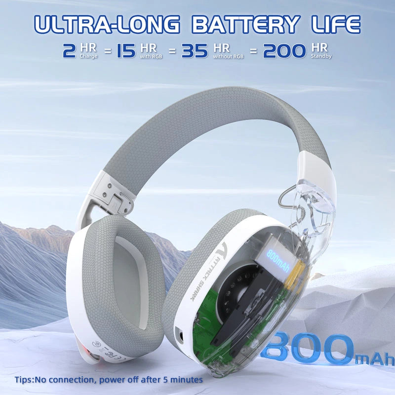 ATTACK SHARK L90 Foldable RGB Ultra-Light Tri-Mode Gaming Headset Price in Pakistan - Mega Games