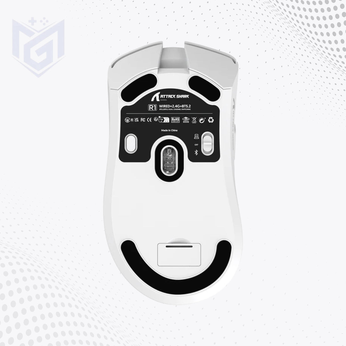 ATTACK SHARK R1 Wireless Gaming Mouse 59g Superlight White Price in Pakistan