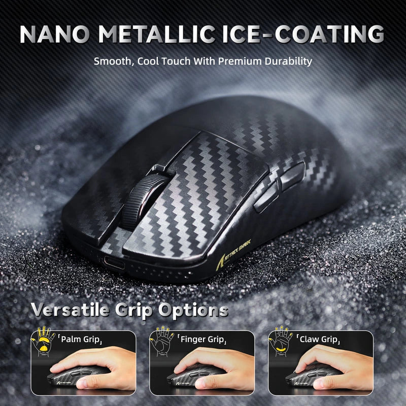 ATTACK SHARK R11 ULTRA Carbon Fiber Wireless 8K Gaming Mouse Price in Pakistan - Mega Games