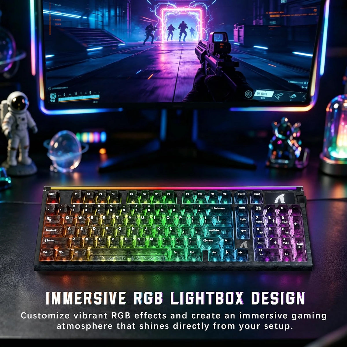 Attackshark R98 HE Magnetic Carbon Fiber Keyboard Black Ink Shade Price in Pakistan - Mega Games