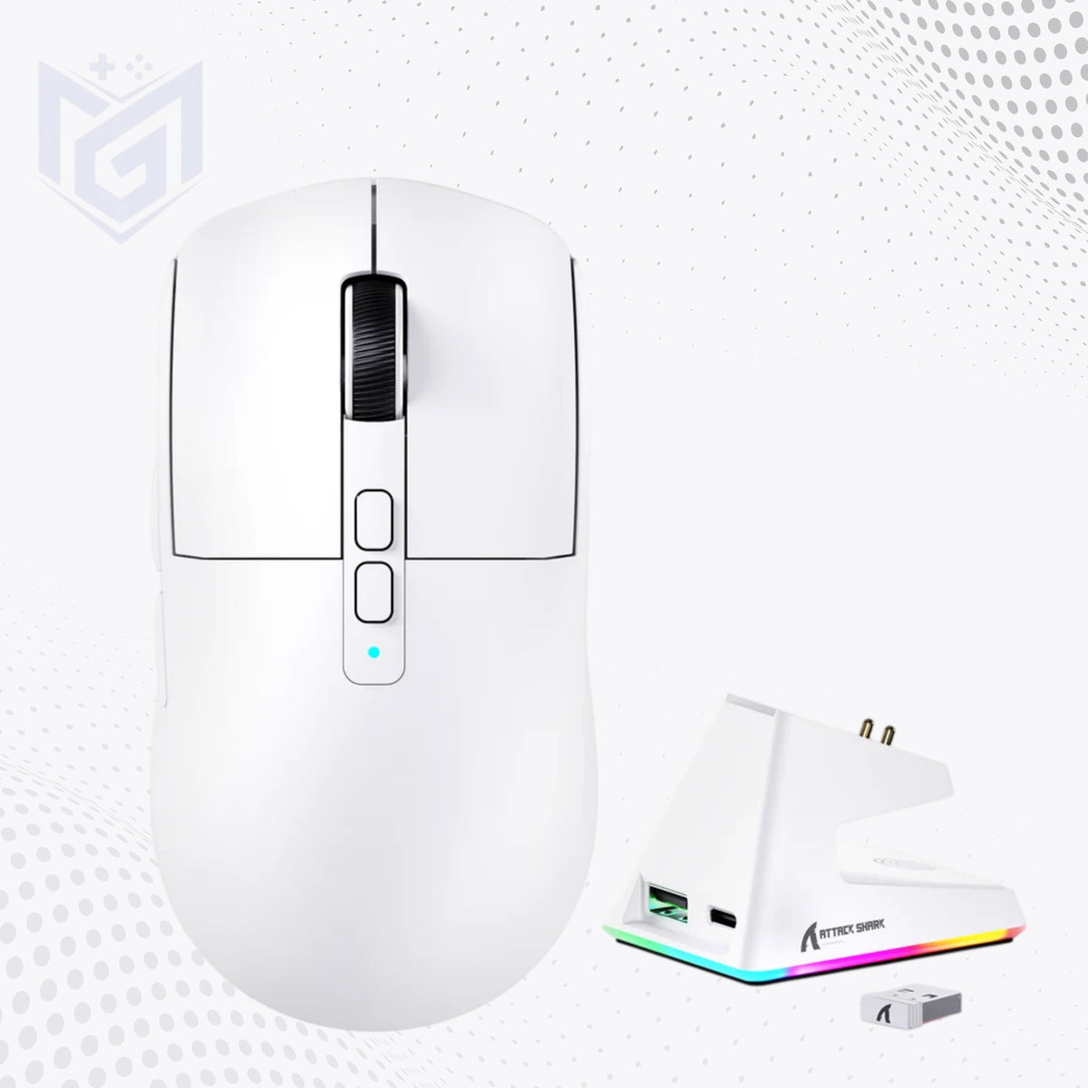 ATTACK SHARK X6 Three Modes Gaming Mouse White Price in Pakistan - Mega Games