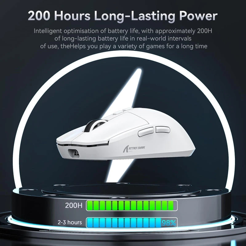 ATTACK SHARK X6 Three Modes Gaming Mouse White Price in Pakistan - Mega Games