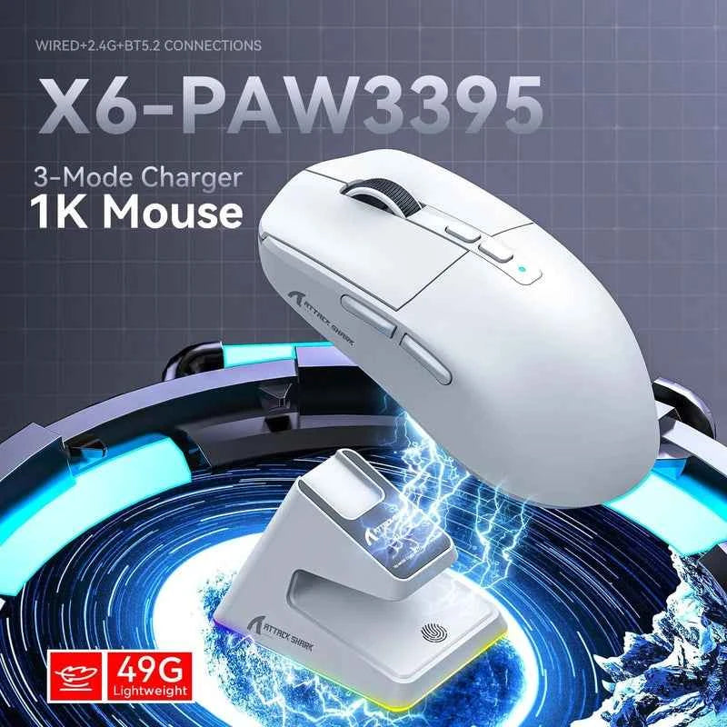 ATTACK SHARK X6 Three Modes Gaming Mouse