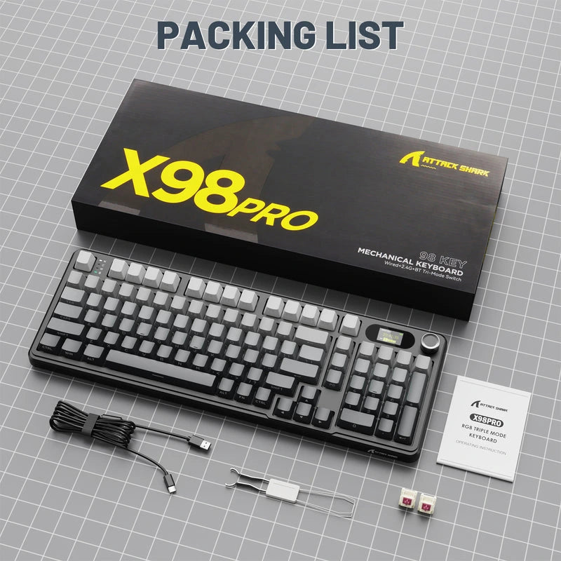ATTACK SHARK X98 PRO Wireless Gaming Keyboard Moonlight Price in Pakistan