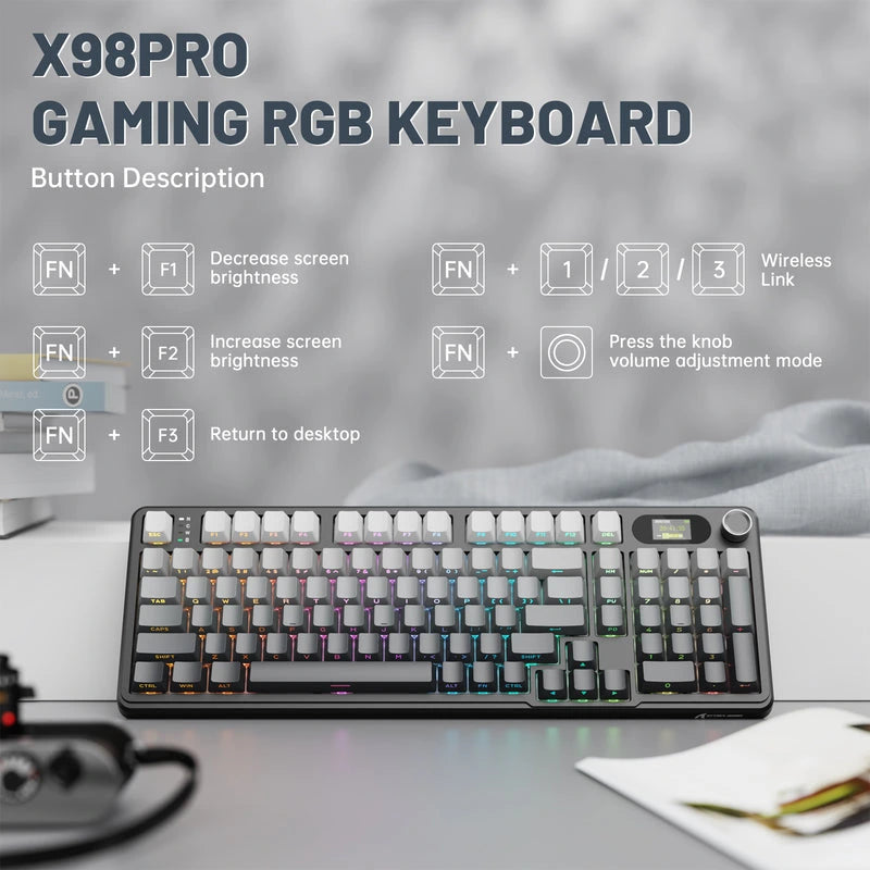 ATTACK SHARK X98 PRO Wireless Gaming Keyboard Moonlight Price in Pakistan