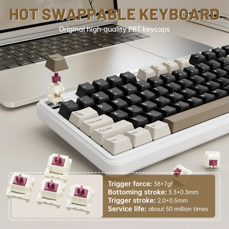 Attack Shark X98 Pro Wireless Mechanical Keyboard Cheese White Price in Pakistan