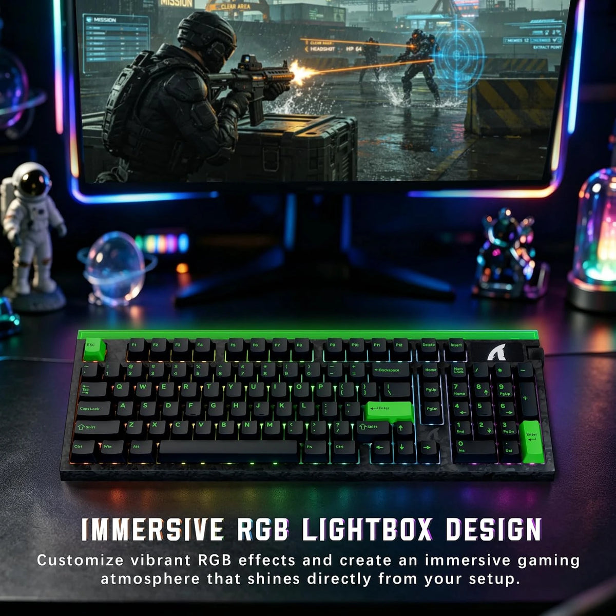 Attackshark R98 HE Neon Green Magnetic Gaming Keyboard Price in Pakistan - Mega Games