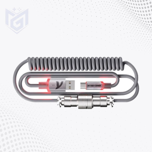 C01 Coiled Cable Black White Gray Red - Mega Games