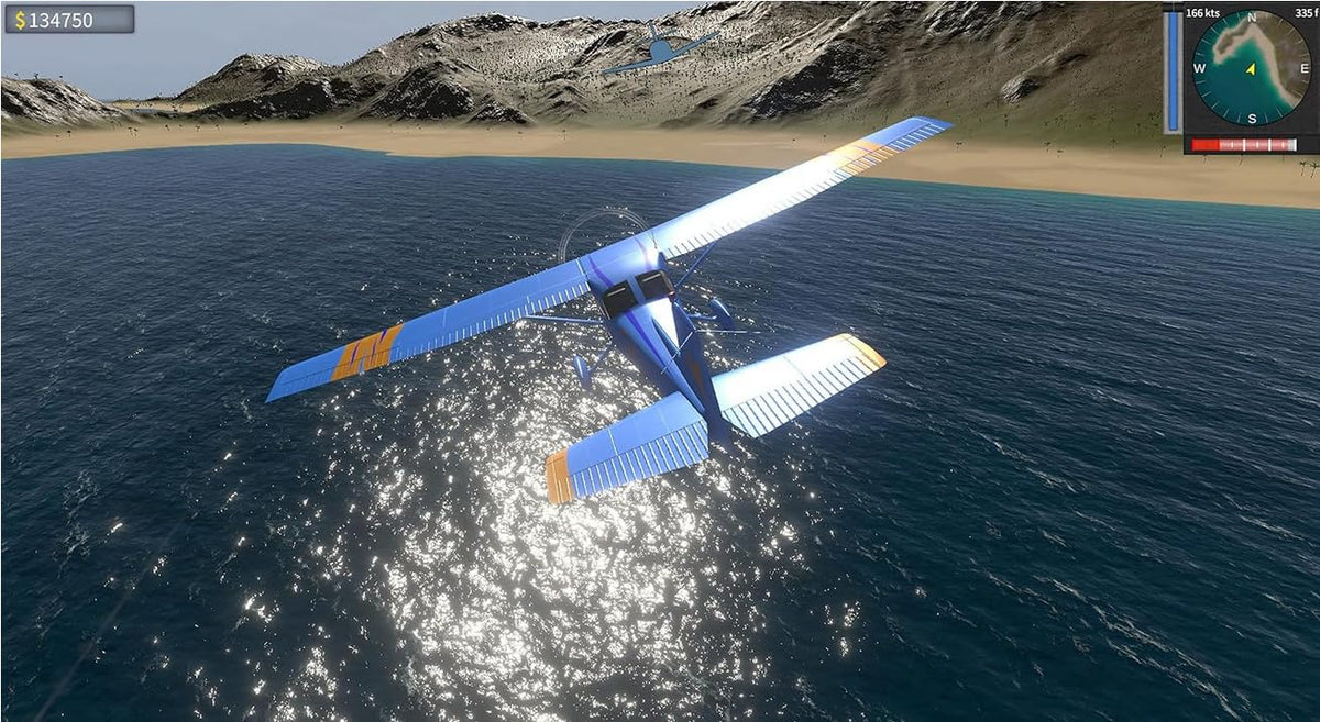 Coastline Flight Simulator PS5 aircraft flying gameplay – Mega Games